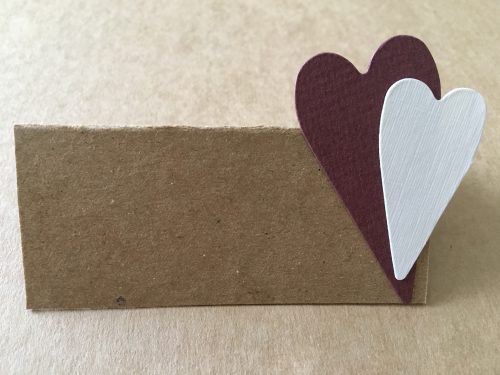 Double Heart Place Card