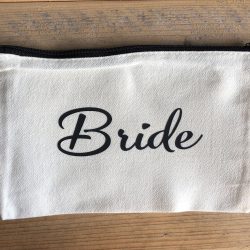 Bride - Makeup/ Cosmetic Bag /Pencil Case /accessories bag