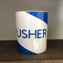 Usher Ceramic Mug (text can be customised)